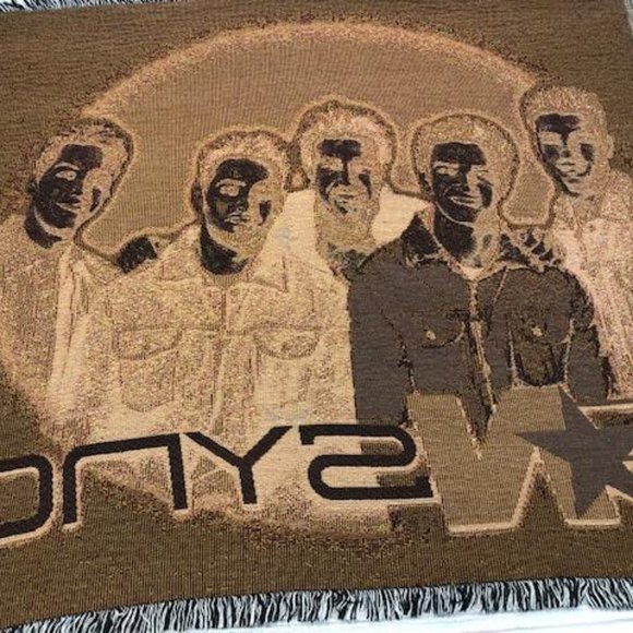 🔵 Vintage & New - NSYNC Blue Moon Throw Blanket Afghan - Collectible - Rare - Picture 3 of 4